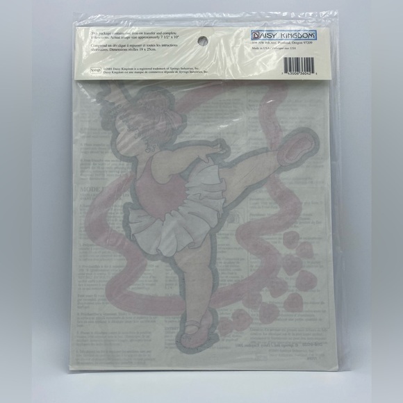 Daisy Kingdom Iron On Transfer Images 2001 Three Ballerinas Purple Pink Aqua Set - Picture 3 of 9